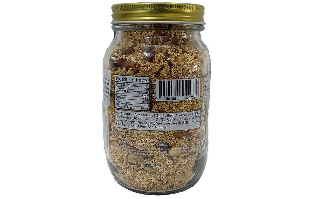 TheNibbleBox Amaranth Amore Granola    Glass Jar  400 grams